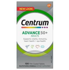 Vitamin Tổng Hợp Centrum Advance 50+ cho Người Trên 50 Tuổi - Hỗ Trợ Sức Khỏe Đáng Tin Cậy - 100 Viên Úc