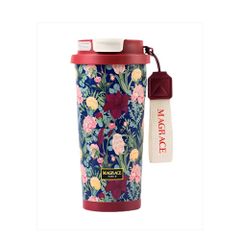 Bình Giữ Nhiệt Magrace Paris 500ml - Cốc Uống Nước Kèm Ống Hút, Hoa Văn Xinh Đẹp, Giữ Lạnh 12h, Giữ Nóng 8h, Quà Tặng Sang Trọng