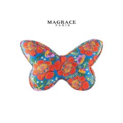 Gối Tựa Lưng Magrace Paris Hình Bướm Vintage Nền Vàng - Trang Trí Độc Đáo, Êm Ái, Phong Cách Châu Âu