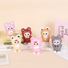 Gấu Bông Bóp Squishy Baby Three - Đồ Chơi Thư Giãn Có Đèn Nhấp Nháy, Kích Thước Nhỏ Gọn Cho Trẻ Trên 3 Tuổi