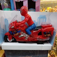 Siêu Nhân Người Nhện Spider-Man Xe Máy Chạy Pin Có Đèn Nhạc - Đồ Chơi Sáng Tạo Cho Trẻ Em HX28198