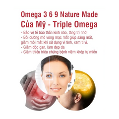 Viên Uống Triple Omega 74 Viên, Nature Made Của Mỹ