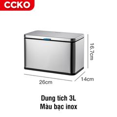 Thùng rác gắn cánh cửa tủ bếp CCKO CK9943 - Thiết kế tiện dụng 3L, inox bền đẹp, khử mùi, lý tưởng cho không gian tiết kiệm diện tích