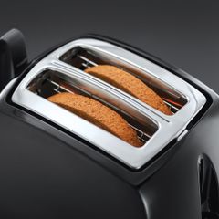 Máy Nướng Bánh Mỳ Russell Hobbs 850W Màu Đen - Điều Chỉnh 6 Mức Nướng, Kẹp Bánh Chất Lượng, Tự Động Định Tâm Bánh Mỳ