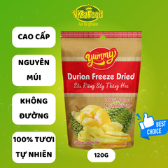 Sầu Riêng Múi Sấy Cao Cấp Thăng Hoa - Snack Viza Food 120G, Hương Vị Tươi Mới Nguyên Múi, Quà Tặng Hoàn Hảo