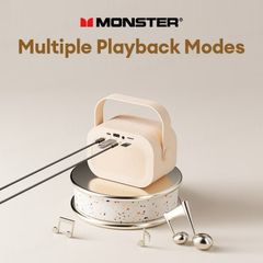 Loa Karaoke Bluetooth Monster GK600 - Kèm 2 Mic UHF Không Dây - Âm Thanh Đỉnh Cao - LED RGB Thay Đổi Màu Sắc