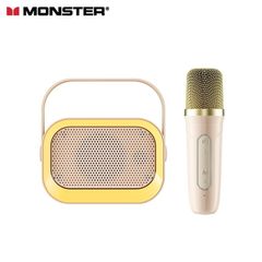 Loa Karaoke Bluetooth Monster GK600 - Kèm 2 Mic UHF Không Dây - Âm Thanh Đỉnh Cao - LED RGB Thay Đổi Màu Sắc