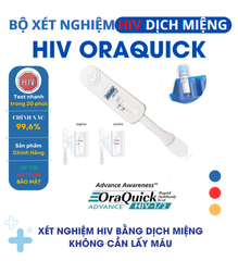 Bộ test xét nghiệm HIV bằng dịch miệng - OraQuick HIV không cần lấy máu