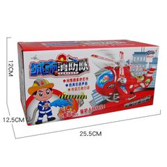 Hộp Đồ Chơi Máy Bay Trực Thăng Cứu Hỏa Âm Thanh & Đèn Nháy - Đồ Chơi Trẻ Em Độc Đáo cho Bé từ 3 Tuổi Trở Lên