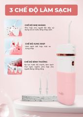 Máy Tăm Nước MAGIC Eco PRO-83 - Thiết Kế Nhỏ Gọn, Chống Nước IPX7, Pin 1800mAh - Mầu Hồng, Sử Dụng Dài Lâu, Đầu Tăm 0.2-0.4mm