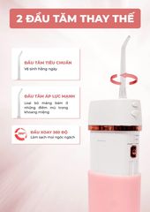 Máy Tăm Nước MAGIC Eco PRO-83 - Thiết Kế Nhỏ Gọn, Chống Nước IPX7, Pin 1800mAh - Mầu Hồng, Sử Dụng Dài Lâu, Đầu Tăm 0.2-0.4mm