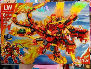 Bộ Đồ Chơi Lắp Ráp Ninja Rồng Xanh 1072 và Đỏ 1073 - Đồ Chơi Lego Tư Duy Sáng Tạo cho Trẻ Em, Quà Tặng Giải Trí Giáo Dục