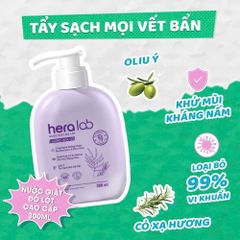 Nước Giặt Đồ Lót Heralab Hương Hoa Cỏ - Khử Mùi, Kháng Nấm, Tẩy Sạch Vết Bẩn - Dung Tích 300ml, Bảo Vệ Sức Khỏe Phụ Nữ