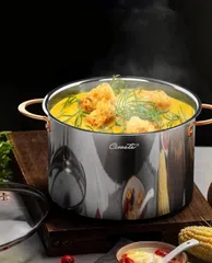 Nồi Inox Ciwete Royal Knight Series 26cm - Nồi Nấu An Toàn, Tiện Lợi, Dành Cho Gia Đình, Vung Kính Chịu Nhiệt
