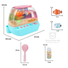 Đồ chơi bể cá mini kèm bộ câu cá, phát triển trí tuệ cho bé, hồ cá điện tử mô phỏng đại dương