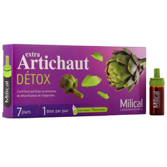 Thực phẩm chức năng Thải độc gan Extra Artichaut Detox Milical của Pháp 7 ống