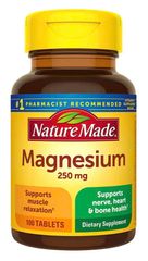 Viên uống bổ sung Magie Nature Made Magnesium 250mg - 100 Viên, Hỗ Trợ Cơ Bắp, Tim Mạch, Sức Khỏe Xương, Hàng Nhập Mỹ