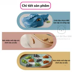 Đồ Chơi Câu Cá Cá Sấu Nam Châm Có Nhạc - Giúp Bé Phát Triển Kỹ Năng Tay-Mắt