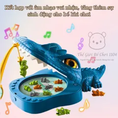 Đồ Chơi Câu Cá Cá Sấu Nam Châm Có Nhạc - Giúp Bé Phát Triển Kỹ Năng Tay-Mắt