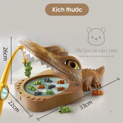 Đồ Chơi Câu Cá Cá Sấu Nam Châm Có Nhạc - Giúp Bé Phát Triển Kỹ Năng Tay-Mắt