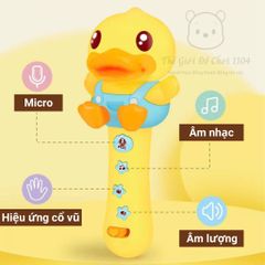 Micro Đồ Chơi Vịt B.Duck Hát Karaoke Cho Bé – Đồ Chơi Giáo Dục Giúp Phát Triển Kỹ Năng Âm Nhạc