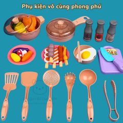 Bộ Đồ Chơi Nấu Ăn BBQ Hiệu Ứng Hơi Nước – Cho Bé Trải Nghiệm Chân Thực