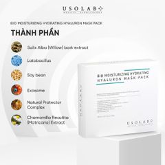 Mặt nạ Cấp Ẩm Usolab - 10 Miếng Dưỡng Ẩm Cho Làn Da Khô Ráp, Giúp Da Mềm Mịn và Sáng Hồng, Chứa Hyaluronic Acid