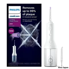 Máy Tăm Nước Philips HX3826/31 Sonicare 3000 – Công Nghệ Quad Stream, Sạc Nhanh, Làm Sạch Hiệu Quả Trong 60 Giây