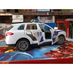 Bộ đồ chơi xe ô tô Police car chạy bằng pin, có đèn và âm thanh, mở được cửa (612)