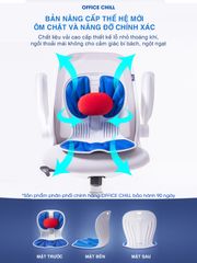 Ghế Chỉnh Dáng Ngồi Công Thái Học Office Chill - Hỗ Trợ Đau Lưng, Giảm Gù Lưng, Tư Thế Ngồi Đúng, Thiết Kế Hiện Đại