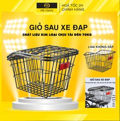 Giỏ Sau Xe Đạp Có Nắp Phù Hợp Với Xe Đạp Người Lớn Và Cả Xe Đạp Trẻ Em