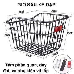 Giỏ Sau Xe Đạp Có Nắp Phù Hợp Với Xe Đạp Người Lớn Và Cả Xe Đạp Trẻ Em