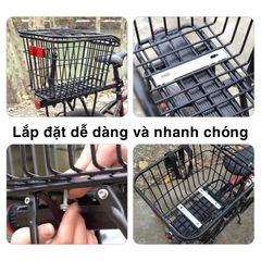 Giỏ Sau Xe Đạp Có Nắp Phù Hợp Với Xe Đạp Người Lớn Và Cả Xe Đạp Trẻ Em