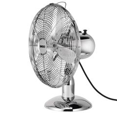 Quạt để bàn Unold Inox 86830 - Quạt Vintage Nhập Đức, Chất liệu Inox chống gỉ, Công suất 35W, Kích thước 34x24x42cm