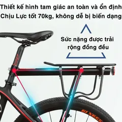 Gác Baga Xe Đạp PÊ ĐAN Yên Sau Xe Đạp Thể Thao Hợp Kim Nhôm Chắc Chắn