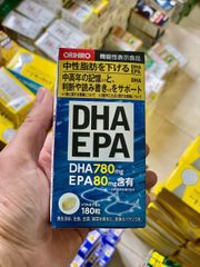Viên uống bổ não ( tăng cường trí nhớ) DHA EPA Orihiro Nhật Bản 180 viên ( date thấp thanh lí rẻ như cho)
