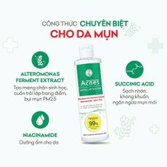 Dung Dịch Tẩy Trang Acnes Micellar Water Làm Sạch Dịu Nhẹ 200ml