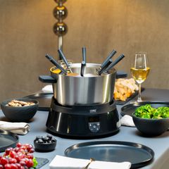 Set nồi lẩu fondue bếp từ CASO Induktions-FonDue schwarz màu đen