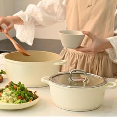 Bộ 3 Nồi Chống Dính Phủ Gốm Haatz - Made In Korea Cao Cấp (Size 20, 24, 28cm) - Bảo Hành Chính Hãng 2 Năm