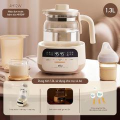 Máy Đun Nước Pha Sữa Bear WW-4H12W - Bình Đun Nước Khử Clo Giữ Ấm Đun Siêu Tốc 1,3L, Tiện Lợi Cho Mẹ Và Bé