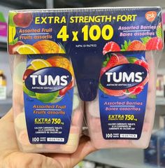 Viên nhai giảm đau dạ dày Tums Extra Strength 750 của Mỹ 100 viên của Mỹ