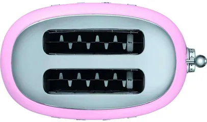 Máy Nướng Bánh Mì SMEG TSF01 - Đa Chức Năng, 2 Ngăn Lớn, Màu Hồng, Khay Inox Tháo Rời, 6 Cấp Độ Nướng, Gu Hương Bánh Tuyệt Vời