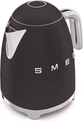 Ấm Siêu Tốc Smeg KLF04 - Bình Đun Nước Thép Không Gỉ Màu Đen, Kiểm Soát Nhiệt Độ 1.7L, Thích Hợp Pha Trà, Cà Phê Tại Nhà