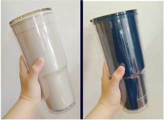 Ly Nhựa 2 Lớp Lock&Lock Double Wall Cold Cup 900ML HAP502 - Màu Xanh Navy