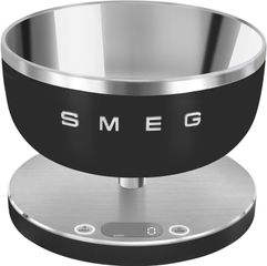 Cân Tiểu Ly Điện Tử SMEG KSC01 Màu Đen Retro, Tối Đa 5kg, Bát Thép Không Gỉ, Màn Hình LED Dễ Đọc, Phù Hợp Nấu Ăn Ẩm Thực