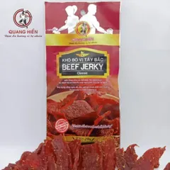 Khô Bò Tây Bắc Quang Hiển 25 Gói Tặng 1 - Beef Jerky Classic Gói 20g Thơm Ngon, Đậm Hương Vị Tự Nhiên, Đồ Ăn Vặt Tiện Lợi