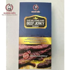 Khô Bò Xông Khói Quang Hiển 100g - Thịt Bò Đậm Đà, Thơm Ngon Tự Nhiên, Snack Ngon Miệng, Quà Biếu Ý Nghĩa