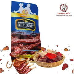 Khô Bò Xông Khói Quang Hiển 100g - Thịt Bò Đậm Đà, Thơm Ngon Tự Nhiên, Snack Ngon Miệng, Quà Biếu Ý Nghĩa