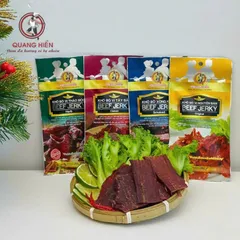 Khô Bò Xông Khói Quang Hiển Gói 20g - Combo 25 Gói Tặng 1, Thơm Ngon Tự Nhiên, Đồ Ăn Vặt Tiện Lợi, Quà Tặng Ý Nghĩa