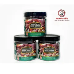 Khô Bò Thảo Mộc Quang Hiển Hũ 100g - Thịt Bò Tự Nhiên Đậm Đà Hương Vị, Snack Ngon Cho Người Ăn Kiêng